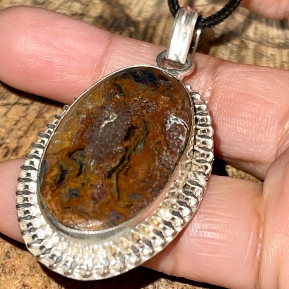 Petrified Wood Pendant 2 1/4” - Picture 3 of 13